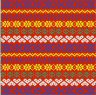 5-kleurenpatroon met twee kleuren per toer